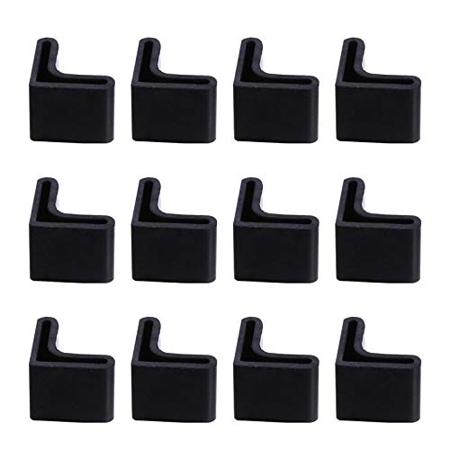 TEHAUX Möbelfüße 30 Stück Pad-Schutz. X. cm-Abdeckungen Formgestelle Bankabdeckung - Gummi-cm-Bein Metallbodenrahmen Winkelbeinschutz für X. Nachttisch Geformte Schutzregale Stuhl Stühle von TEHAUX