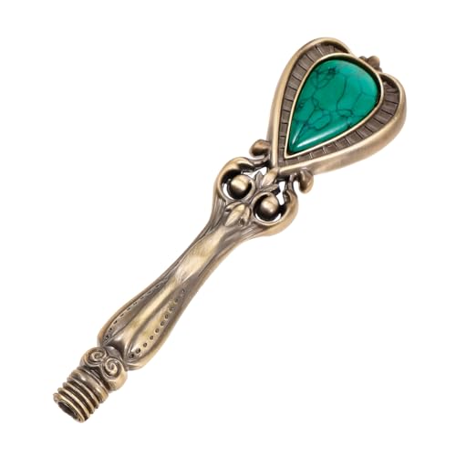 TEHAUX Multifunktionaler Wachssiegel Stempelgriff Ergonomisch Geformt Austauschbar für Briefumschläge und Bastelprojekte Handlich Retrofarben Filigran Graviert für Büro und von TEHAUX