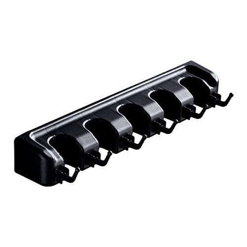 TEHAUX Wandmontierter Mopphalter Und Bürstenhalter Mit Positionen Und Haken Zum Aufhängen Von Besen Und Wischmopps Und Robust Für Küche Und Garage von TEHAUX