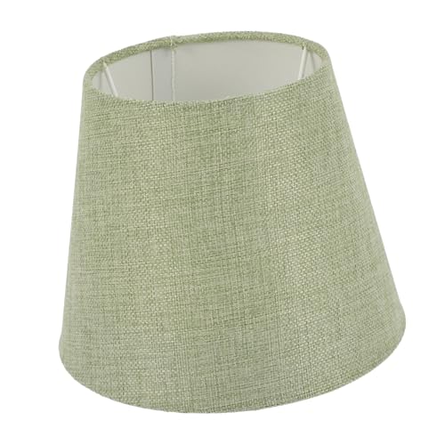 TEHAUX Nordischer Grüner Stoff Lampenschirm für Tischlampen Langlebig und Dekorativ Eleganter Lampenschirm aus Textil und Metall für Wohnzimmer Schlafzimmer von TEHAUX