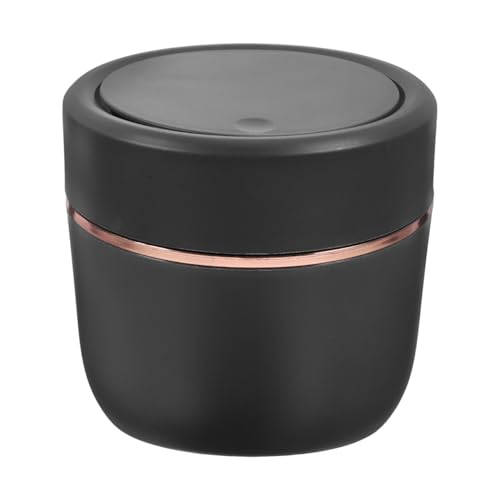 TEHAUX Abfalleimer mit Deckel für den Schreibtisch, Mini Papierkorb Aus Kunststoff FüR BüRo, Schlafzimmer, KüChe, Vielseitiger AbfallbehäLter FüR TäGlichen Gebrauch 16 * 16 * 15cm von TEHAUX