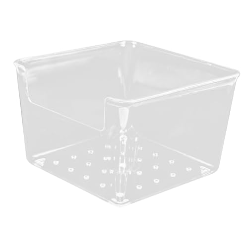 TEHAUX Praktische Transparente Notizbox mit Stifthalter Kompakte Multifunktions Organizer Box für Bürobedarf Kleines Memo und Notizhalter zur Schreibtischordnung von TEHAUX
