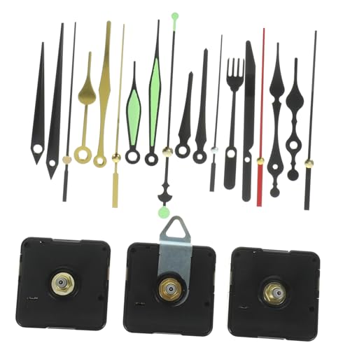 TEHAUX Quarzuhrwerk mit Batterie Hochpräzises Uhrwerk DIY Kit Verschiedene Zeiger Leiser Sweep Mechanismus Ersatz für Wanduhren Geeignet für Büro und Zuhause von TEHAUX