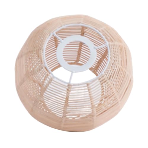 TEHAUX Rattan Lampenschirm Fassung Handgefertigt Deckenleuchte Abdeckung Für Bar Teestube Gästehaus Rustikaler Boho Stil TEHAUX Rattan Lampenschirm Fassung Handgefertigt Deckenleuchte Abdeckung Für Bar Teestube Gästehaus Rustikaler Boho Stil von TEHAUX