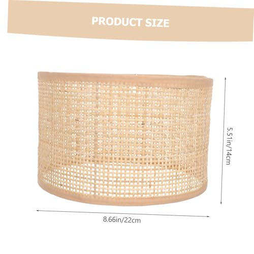 TEHAUX Rattan Lampenschirm Geflochtene Deckenleuchte Lampenschutz Hängelampe Lampenschirm Wohnzimmer Schlafzimmer Küche Dekoration Langlebig und Praktisch von TEHAUX