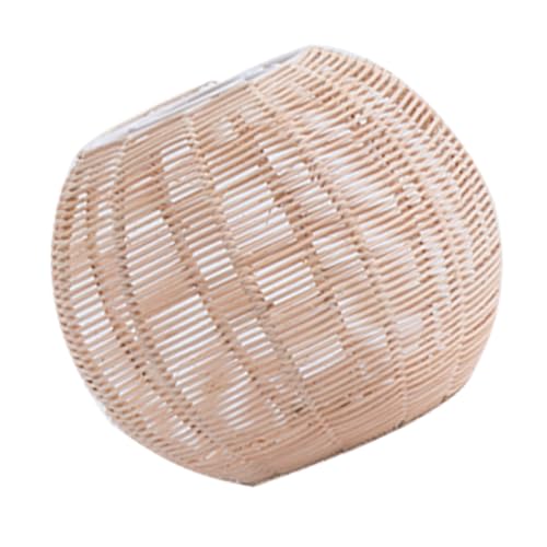 TEHAUX Rattan Lampenschirm Handgewebt Deckenleuchte Lampenschirm Abdeckung Basis Naturmaterial für Bar Teestube Gästehaus Rustikale Pendelleuchte TEHAUX Rattan Lampenschirm Handgewebt Deckenleuchte Lampenschirm Abdeckung Basis Naturmaterial für Bar Teestube Gästehaus Rustikale Pendelleuchte von TEHAUX