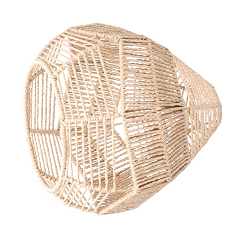 TEHAUX Retro Hängelampe Rattan Lampenschirm Handgefertigte Wandleuchte für Restaurant und Kreative Raumgestaltung Geeignet für Deckenlampen und TEHAUX Retro Hängelampe Rattan Lampenschirm Handgefertigte Wandleuchte für Restaurant und Kreative Raumgestaltung Geeignet für Deckenlampen und von TEHAUX