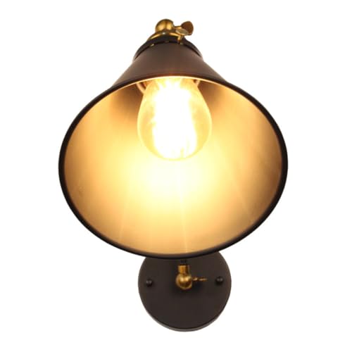 TEHAUX Retro Industrielle Doppelarm Wandlampe Vintage Stil Verstellbar mit Off Schalter und Langlebigem Eisengehäuse für Wohnzimmer Schlafzimmer Büro TEHAUX Retro Industrielle Doppelarm Wandlampe Vintage Stil Verstellbar mit Off Schalter und Langlebigem Eisengehäuse für Wohnzimmer Schlafzimmer Büro von TEHAUX