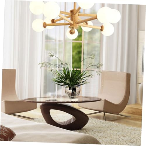 TEHAUX Runder Glasschirm Ersatz Lampenschirm mit Fassung Milchglas Satin Vintage Pendelleuchte Lichtabdeckung für Decken Wandleuchten von TEHAUX