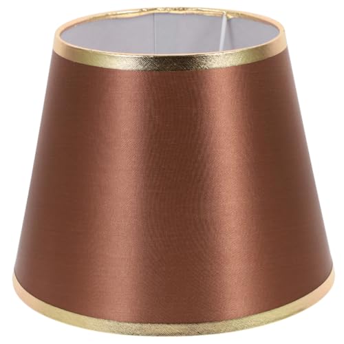 TEHAUX Runder Lampenschirm Vintage Lampenschirm aus Stoff in Kaffee Gold Lampenabdeckung für Tisch Wandleuchte mit Weichem Licht und Warmem Flair TEHAUX Runder Lampenschirm Vintage Lampenschirm aus Stoff in Kaffee Gold Lampenabdeckung für Tisch Wandleuchte mit Weichem Licht und Warmem Flair von TEHAUX