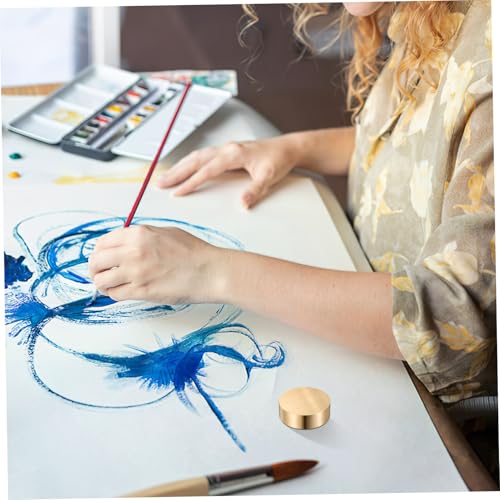 TEHAUX Runder Messing Briefbeschwerer Mittelgroß Schwere Papiergewicht Kalligrafie Schreibzubehör Robustes Design Für Schreibtisch Zuhause Büro von TEHAUX