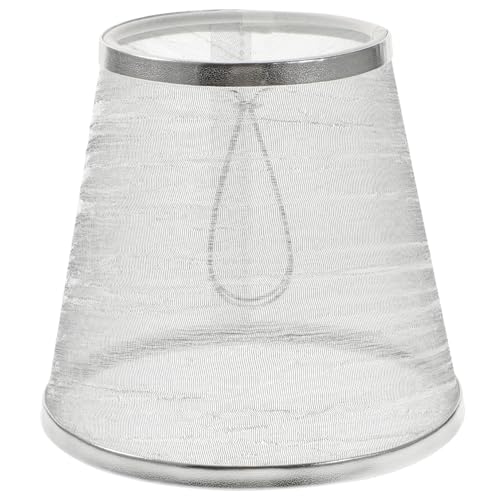 TEHAUX Runder Stoff-lampenschirm Transparenter Lampenschirm mit Silberrand Einfache Installation Langlebiges Material Geeignet für Wandlampen Tischlampen und Schlafzimmerbeleuchtung TEHAUX Runder Stoff-lampenschirm Transparenter Lampenschirm mit Silberrand Einfache Installation Langlebiges Material Geeignet für Wandlampen Tischlampen und Schlafzimmerbeleuchtung von TEHAUX