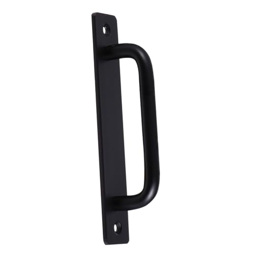 TEHAUX Rustikaler Scheunentorgriff Schwarz Langlebiger Holz türgriff für Innen Außentüren Stabiler Möbelgriff mit Fester Schraubbefestigung Geeignet für Schiebetür Tor Schrank und Bad von TEHAUX