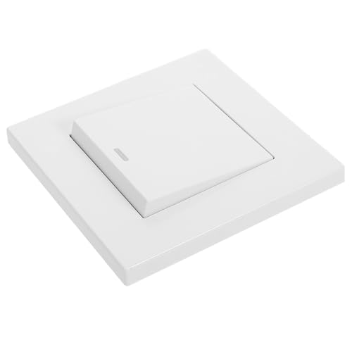 TEHAUX Schalttafel Wand Gold Elektropanel modern schwach Silber LED-Leuchte lichtschalter touch Home-Switch-Panel Wohnzimmer aufputz Weiß von TEHAUX