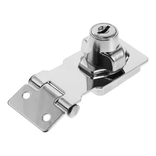 TEHAUX Schrankschloss mit Schlüssel Hasp Lock Latch für Schubladen und Kleine Türen Robuste Metallkonstruktion Einfache Montage Vielseitig für Büro und Zuhause Zuverlässiger Schutz von TEHAUX