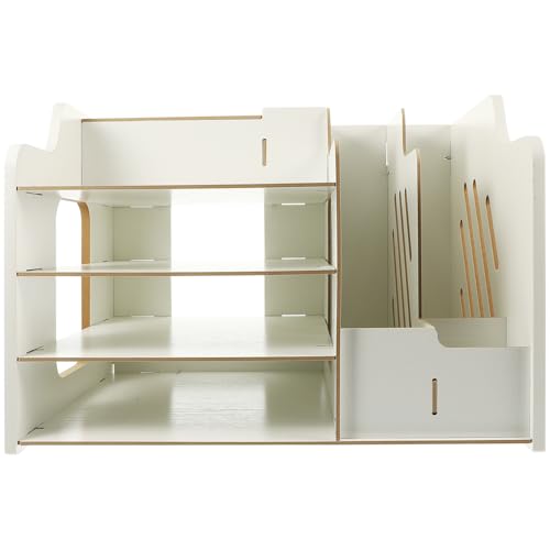 TEHAUX Schreibtisch Organizer Mehrschichtiges Büroregal mit Großes Fassungsvermögen Multifunktionale Aufbewahrung für Bürobedarf und Dokumente Platzsparend Stabil Weiß TEHAUX Schreibtisch Organizer Mehrschichtiges Büroregal mit Großes Fassungsvermögen Multifunktionale Aufbewahrung für Bürobedarf und Dokumente Platzsparend Stabil Weiß von TEHAUX