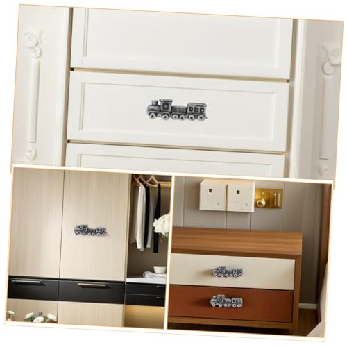 TEHAUX Schubladengriffe Zug Form Zinklegierung Robust Langlebig für Kinderkleiderschrank Kommode Schlafzimmer Möbelgriffe Einfach zu Montieren TEHAUX Schubladengriffe Zug Form Zinklegierung Robust Langlebig für Kinderkleiderschrank Kommode Schlafzimmer Möbelgriffe Einfach zu Montieren von TEHAUX