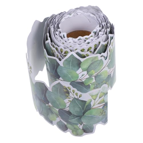 TEHAUX Schulbordüren Eukalyptus Motiv Selbstklebend Breit Pinnwand Umrandung Aufkleber Klassenzimmer Dekoration DIY Vielseitig Anpassbar Natürliche Wandgestaltung von TEHAUX