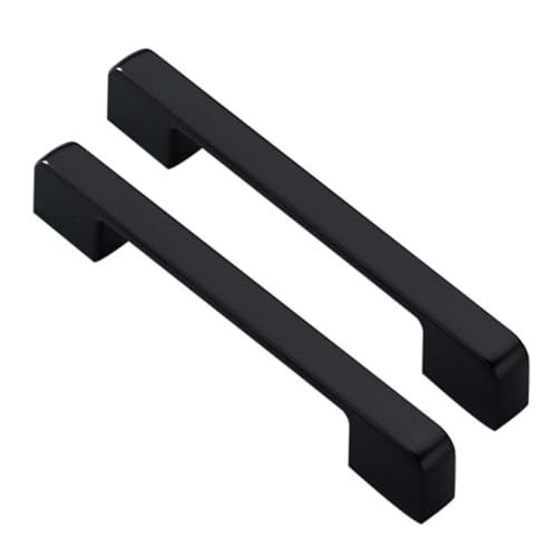 TEHAUX Schwarze Möbelgriffe aus Zinklegierung Robuste Schrankgriffe für Küchen und Kleiderschränke Modern Einfach zu Montieren Langlebig und Komfortabel Geeignet für Möbel und von TEHAUX