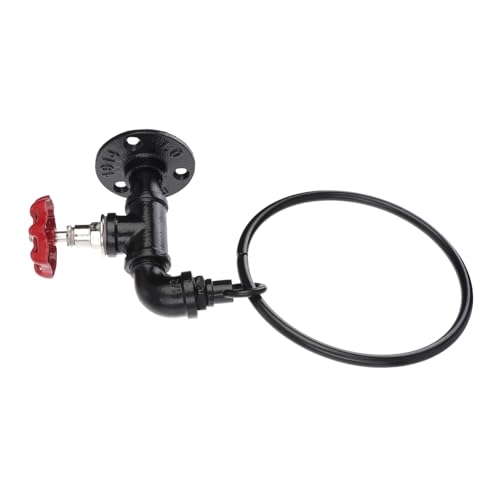 TEHAUX Schwarzer Handtuchring aus Runde Form Langlebiger Handtuchhalter für Badezimmer und Küche Platzsparend Kratzfest Wandmontage Praktisches Aufbewahrungszubehör von TEHAUX