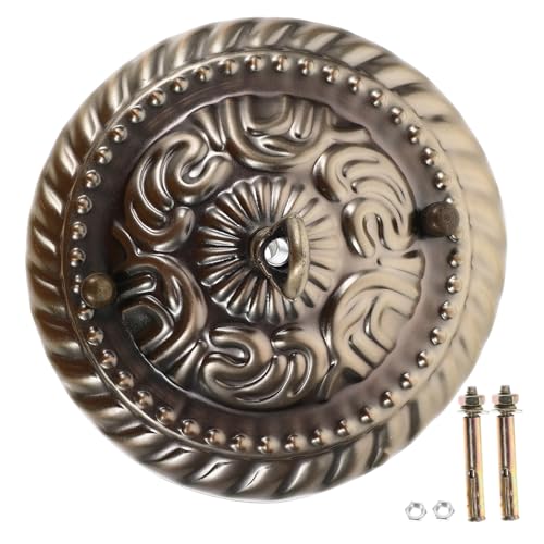 TEHAUX Schwerer Deckenbaldachin mit Vintage Haken Robustes Montagekit für Kronleuchter Rostfrei Hohe Tragfähigkeit Installieren Klassisches Design für Elegante Wohnraumbeleuchtung TEHAUX Schwerer Deckenbaldachin mit Vintage Haken Robustes Montagekit für Kronleuchter Rostfrei Hohe Tragfähigkeit Installieren Klassisches Design für Elegante Wohnraumbeleuchtung von TEHAUX