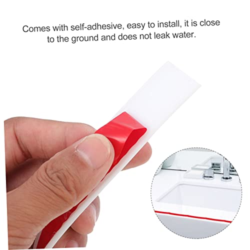 TEHAUX Selbstklebender Silikon Wasserstopper Dichtungsstreifen für Bad und Küche Wasserabweisend Langlebig Einfach zu Montieren als Schutz vor Überschwemmungen Arbeitsflächen von TEHAUX