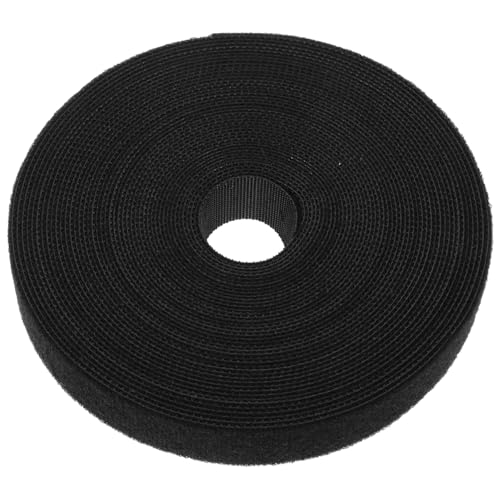 TEHAUX Selbstklebendes Klettband Rolle Breit Lang Wiederverwendbarer Polyester-haken Schlaufenverschluss Stark Haftend Vielseitig Zuschneidbar für Kabelmanagement und Befestigung Glatten von TEHAUX