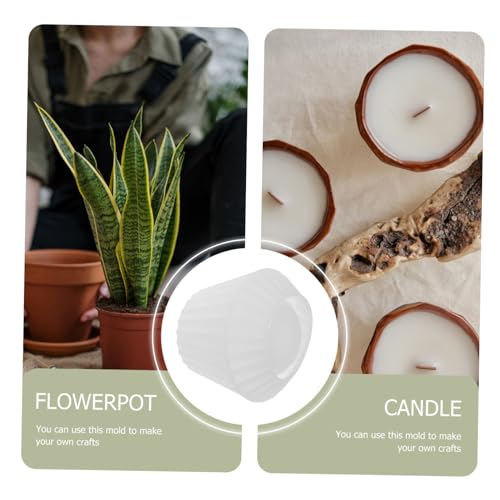 TEHAUX Silikonform Blumentopf Gießform Facettierter Großer Pflanzgefäß Form Flexibel für Sukkulenten DIY Kerzen Seifen Schmuck Aufbewahrung Multifunktional Wiederverwendbar von TEHAUX