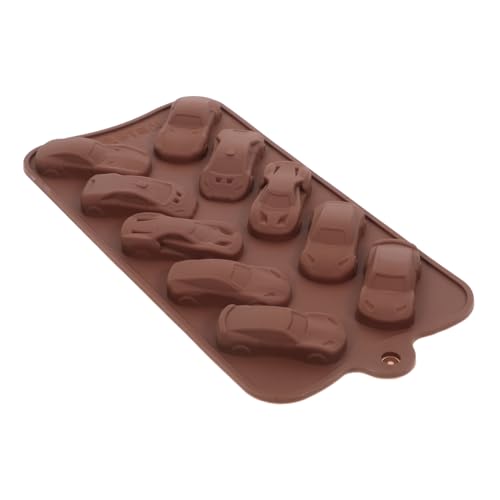 TEHAUX Silikonform DIY Polymer Clay Schokoladen Süßigkeitenform Silikon Fondant Formen Silikon Eiswürfelschale Auto Schokoladenformen Lkw Förmige Form Cupcake Topper Dekor von TEHAUX