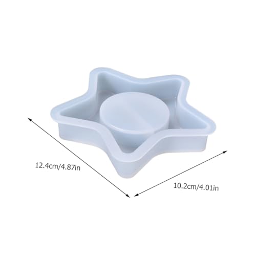 TEHAUX Silikonform Kerzenhalter Gießform Sternflexibel Transparent für DIY Epoxidharz Basteln Tischdekoration Non Stick Ornament Mold aus Silikon von TEHAUX