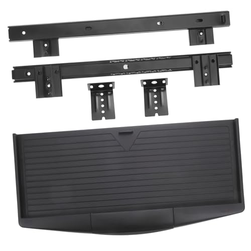 TEHAUX Ständer Für Computertastaturen Unter Schreibtisch Tastaturablage Mit Stauraum Tastaturregal Tastaturablage Unter Dem Schreibtisch Tastatursteiger Schlank Aluminiumlegierung Black von TEHAUX
