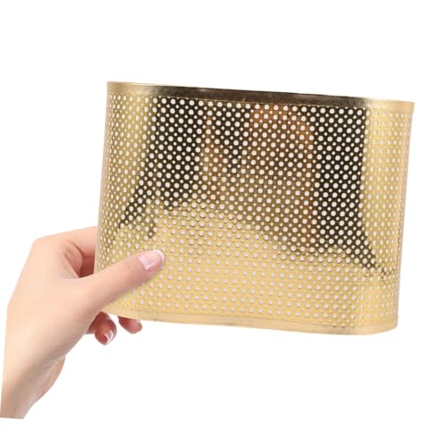 TEHAUX Stoff Lampenschirm Oval Goldfarbig für Tischlampe und Stehlampe Hochwertiger Langlebiger Lampenschirm für Hotel Wohnzimmer und Schlafzimmer Weiches Warmes Licht Blendfrei und von TEHAUX