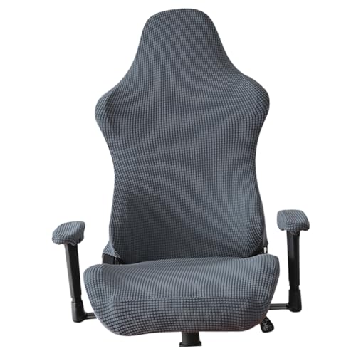 TEHAUX Stretchbarer Gaming Stuhlbezug Elastischer Stuhlschoner Rutsch Waschbar Kratzfest Passend für Computer und Drehstühle Ohne Verbundene Armlehnen Dunkelgrau TEHAUX Stretchbarer Gaming Stuhlbezug Elastischer Stuhlschoner Rutsch Waschbar Kratzfest Passend für Computer und Drehstühle Ohne Verbundene Armlehnen Dunkelgrau von TEHAUX