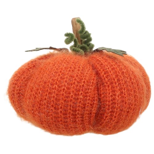 TEHAUX Strickkürbisdekoration handgestrickter dekorativer Wollkürbis kleine Kürbisse zum Dekorieren Herbstliche Kürbisdekoration für zu Hause Kleine dekorative Kürbisse Plastik Orange TEHAUX Strickkürbisdekoration handgestrickter dekorativer Wollkürbis kleine Kürbisse zum Dekorieren Herbstliche Kürbisdekoration für zu Hause Kleine dekorative Kürbisse Plastik Orange von TEHAUX