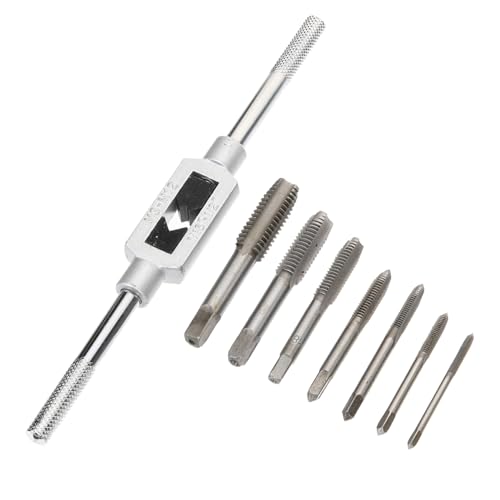 TEHAUX Teiliges Gewindebohrer set aus Hochfestem Legierungsstahl mit Verstellbarem Handgewindebohrer für Maschinengewinde Schraubenreparatur Möbelmontage und Fahrradwartung Einhändig TEHAUX Teiliges Gewindebohrer set aus Hochfestem Legierungsstahl mit Verstellbarem Handgewindebohrer für Maschinengewinde Schraubenreparatur Möbelmontage und Fahrradwartung Einhändig von TEHAUX