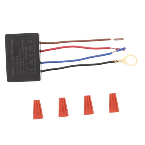 TEHAUX Touchsensor Dimmschalter für Tischlampe mit Stufiger Helligkeitsregelung Schnelles Kabelanschluss Moderner LED Lichtdimmer für Vielseitige Beleuchtung Installieren von TEHAUX