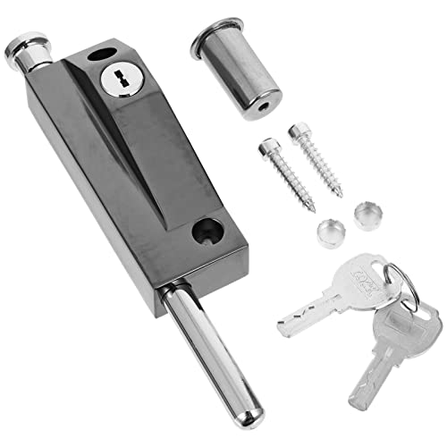 TEHAUX Türriegel Edelstahl- Schiebehaus Geeignete Zinktür Drehriegeltüren Schlüssel Verbundfeder Legierter Sicherheitsschloss Schieber Automatisch Silber Schwarz Riegel Holz mit TEHAUX Türriegel Edelstahl- Schiebehaus Geeignete Zinktür Drehriegeltüren Schlüssel Verbundfeder Legierter Sicherheitsschloss Schieber Automatisch Silber Schwarz Riegel Holz mit von TEHAUX