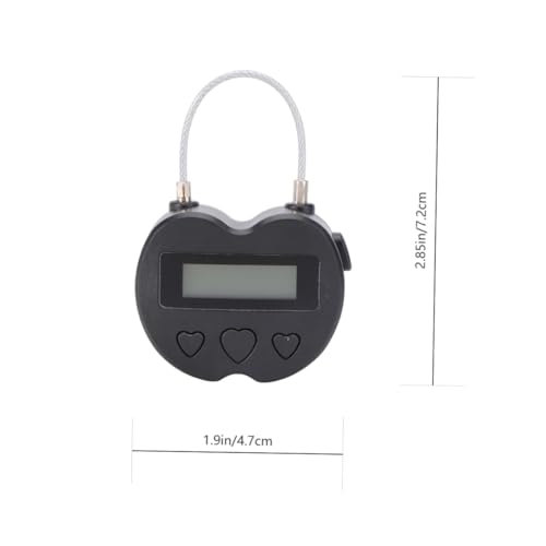 TEHAUX USB Wiederaufladbares Elektronisches Zeitschloss mit LCD Display Intelligenter Timer und Metallschlaufe Geeignet zur Kontrolle Schlechter Gewohnheiten als Trainings Studienhilfe von TEHAUX