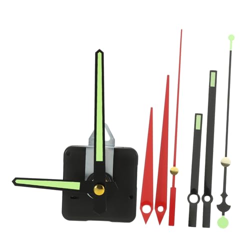 TEHAUX Uhrwerk mit Zeigern für DIY Wanduhr Reparatur Flüsterleise Mechanik Einsetzbar mit Fluoreszierenden Uhrzeigern für Nachtansicht von TEHAUX