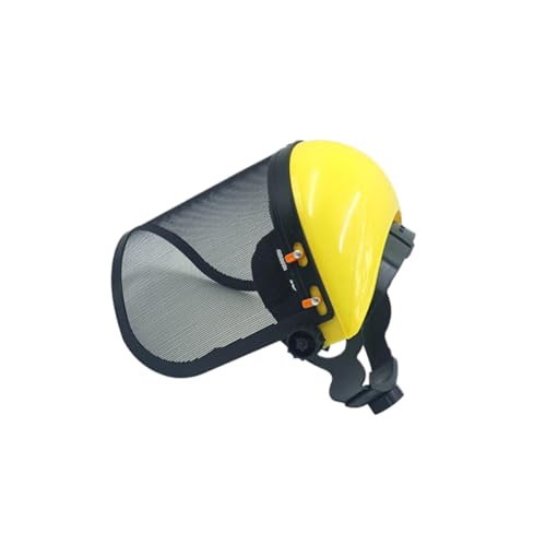 TEHAUX Universeller Schutzhelm für Rasenmäher und Rasentrimmer mit Flexiblem Verstellverschluss Komfortabler Schaumstoffpolsterung Robustem Metallnetz und Erweitertem Zufällige Farbe von TEHAUX