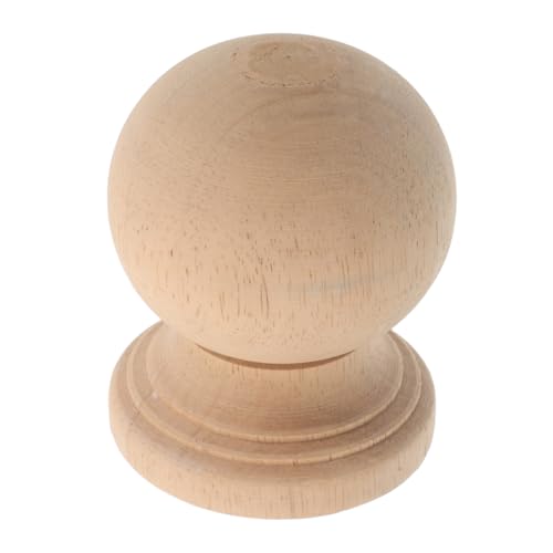 TEHAUX Unlackierte Holz-kugelspitze aus Massivem Holz Rustikaler Stabiler Pfostenaufsatz für DIY Möbel Treppen Zaunpfosten Natürliche Holzmaserung Vielseitige Dekoration für Innen und TEHAUX Unlackierte Holz-kugelspitze aus Massivem Holz Rustikaler Stabiler Pfostenaufsatz für DIY Möbel Treppen Zaunpfosten Natürliche Holzmaserung Vielseitige Dekoration für Innen und von TEHAUX