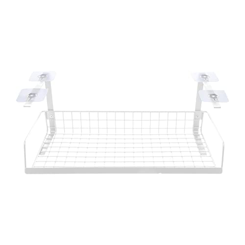 TEHAUX Untertisch Kabelmanagement Halter Praktischer Kabelsockel Rack zur Aufbewahrung von Netzkabeln für Schreibtische Weiß Einfache Installation Robustes Design Platzsparend Langlebig von TEHAUX