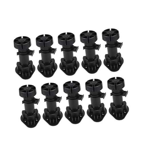 TEHAUX Verstellbare Möbelfüße Schwarz Kunststoff Füße für Schränke Sofa Möbelverstellbare Beine Langlebig und Einsetzbar TEHAUX Verstellbare Möbelfüße Schwarz Kunststoff Füße für Schränke Sofa Möbelverstellbare Beine Langlebig und Einsetzbar von TEHAUX