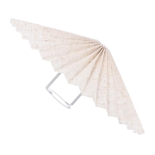 TEHAUX Verstellbarer Plissierter Lampenschirm mit Drehbarem Eisenrahmen Kleine Tisch Stehlampe Ersatzschirm aus Weichem Stoff Stilvoller Schirm für Schlafzimmer Wohnzimmer und von TEHAUX