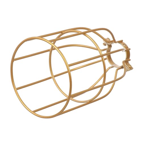 TEHAUX Vintage Eisen Vogelkäfig Lampenschirm Retro Abdeckung für Wand Boden Deckenlampen Dekoration Goldfarben Langlebig und Vielseitig Einsetzbar von TEHAUX