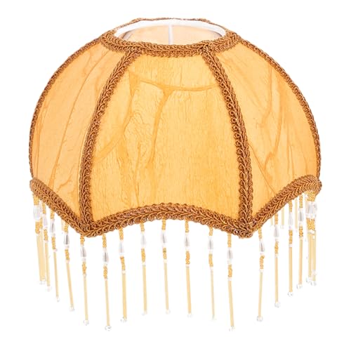 TEHAUX Vintage Fransen Lampenschirm Stoffschirm im Viktorianischen Stil Robustes Materialmix aus Eisen Papier und PVC Geeignet für Tisch und Stehlampen Stilvolle Wohnraumbeleuchtung TEHAUX Vintage Fransen Lampenschirm Stoffschirm im Viktorianischen Stil Robustes Materialmix aus Eisen Papier und PVC Geeignet für Tisch und Stehlampen Stilvolle Wohnraumbeleuchtung von TEHAUX