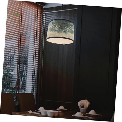 TEHAUX Vintage Lampenschirm aus Naturmaterial Dekorativer Lampenschirm mit Blumenmuster Passend für Pendelleuchte und Deckenlampe Warmes Flair Einfache Montage Langlebiges Material TEHAUX Vintage Lampenschirm aus Naturmaterial Dekorativer Lampenschirm mit Blumenmuster Passend für Pendelleuchte und Deckenlampe Warmes Flair Einfache Montage Langlebiges Material von TEHAUX