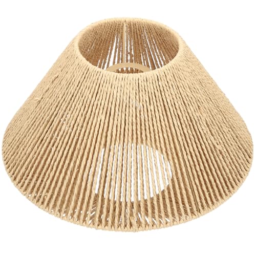 TEHAUX Vintage Lampenschirm aus Papiergeflecht Rustikaler Langlebiger Lampenschirm im Zen Stil Weicher Lichtschutz für Deckenleuchte im Retro Design für Esszimmer und Wohnzimmer TEHAUX Vintage Lampenschirm aus Papiergeflecht Rustikaler Langlebiger Lampenschirm im Zen Stil Weicher Lichtschutz für Deckenleuchte im Retro Design für Esszimmer und Wohnzimmer von TEHAUX