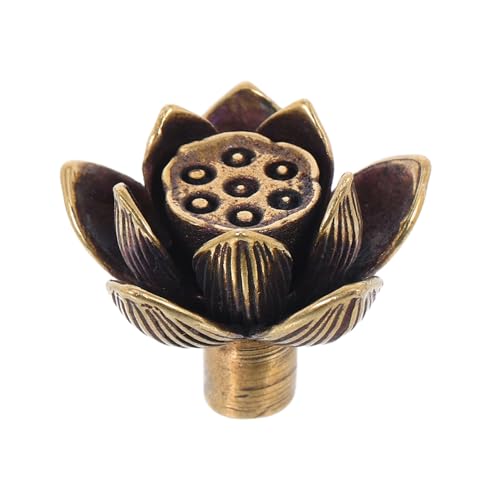 TEHAUX Vintage Messing Türgriff Lotusblumen Form Möbelgriffe Retro Schrankknöpfe Langlebigem Messing für Kommode Kleiderschrank Türen Vielseitig Einsetzbar und Einfach zu Montieren TEHAUX Vintage Messing Türgriff Lotusblumen Form Möbelgriffe Retro Schrankknöpfe Langlebigem Messing für Kommode Kleiderschrank Türen Vielseitig Einsetzbar und Einfach zu Montieren von TEHAUX
