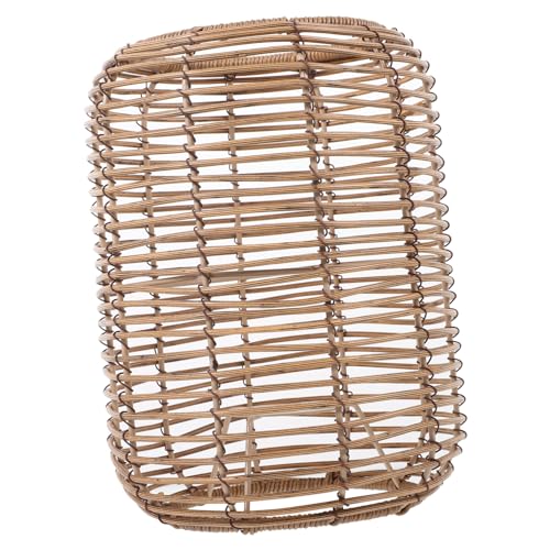 TEHAUX Vintage Rattan Lampenschirm Dekorativer Hängeleuchten Lampenschirm und Einfacher Austausch für Schlafzimmer Wohnzimmer Küche und Restaurants Robuste und Praktische Bauweise von TEHAUX